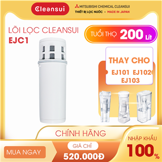 Lõi Lọc Cleansui EJC1 / Tuổi thọ 200 Lít / Thay cho Bộ Lọc Cleansui EJ101, EJ102, EJ103 Lõi Lọc Cleansui EJC1 / Tuổi thọ 200 Lít / Thay cho Bộ Lọc Cleansui EJ101, EJ102, EJ103